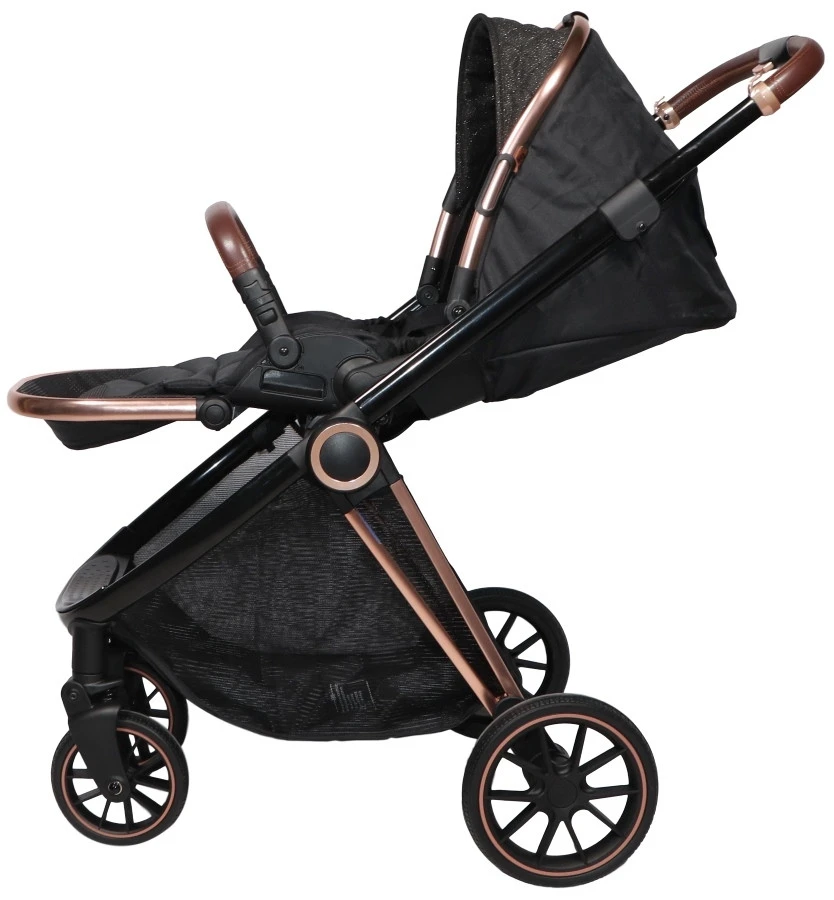 Ding Fenix Black/Rose 3-in-1 Combi Kinderwagen Incl. Autostoel 8 Ding Fenix Black/Rose 3-in-1 Combi Kinderwagen Incl. Autostoel - Afbeelding 6