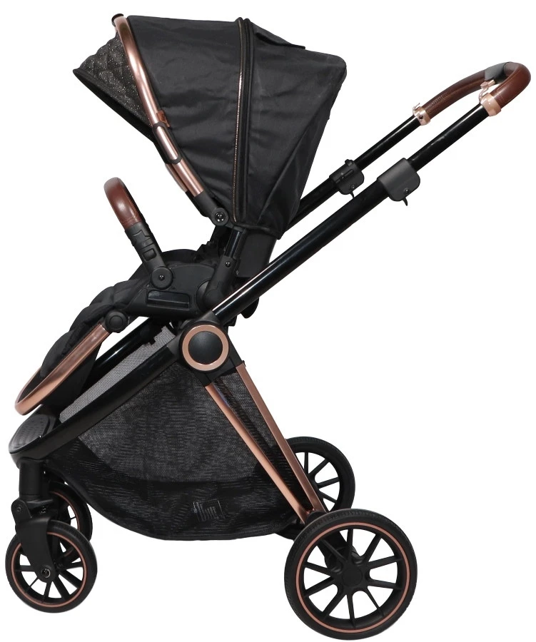 Ding Fenix Black/Rose 3-in-1 Combi Kinderwagen Incl. Autostoel 9 Ding Fenix Black/Rose 3-in-1 Combi Kinderwagen Incl. Autostoel - Afbeelding 7