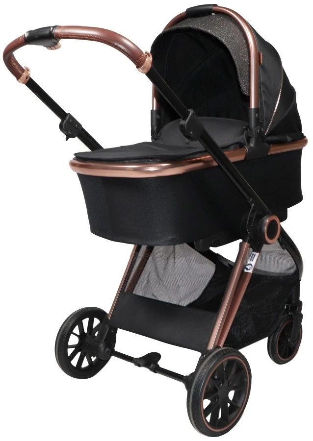 Ding Fenix Black/Rose 3-in-1 Combi Kinderwagen Incl. Autostoel 11 Ding Fenix Black/Rose 3-in-1 Combi Kinderwagen Incl. Autostoel - Afbeelding 9