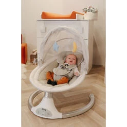 Ding Hugg Silver/White Swing Babyschommel DI-939586 -Dirkje || Jollein || bébé-jou Verkoopwinkel ding hugg silver.white swing babyschommel di 939586