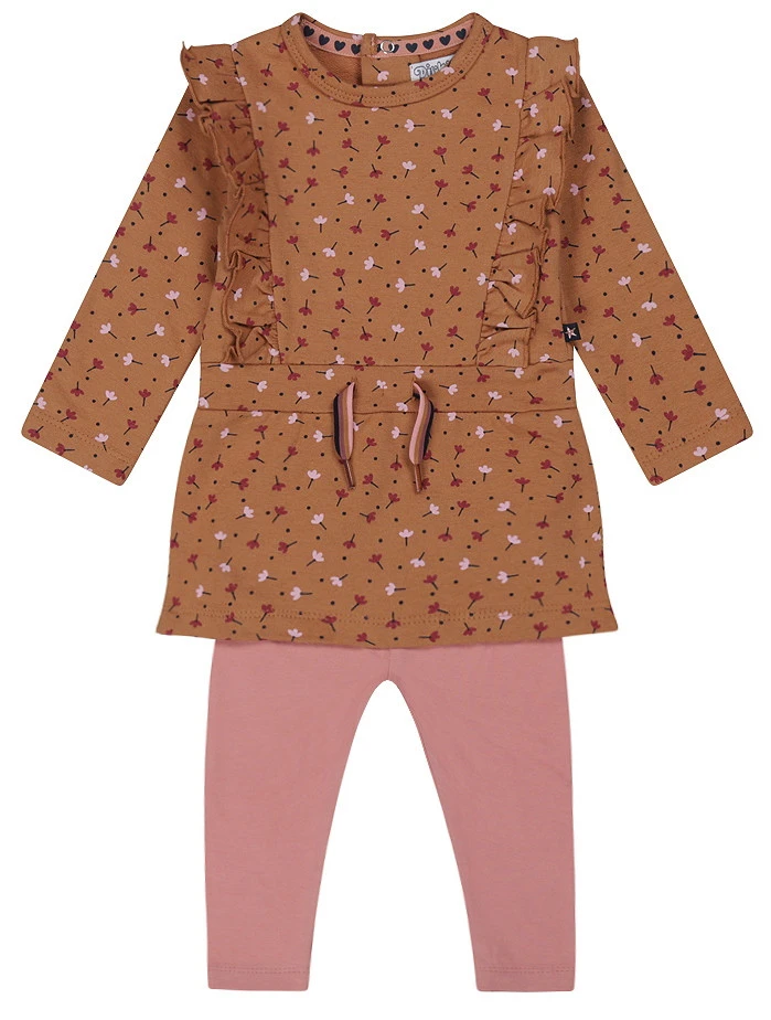 Dirkje Amazing Caramel Brown Maat 62 Jurkje Met Legging S48345-31 W23