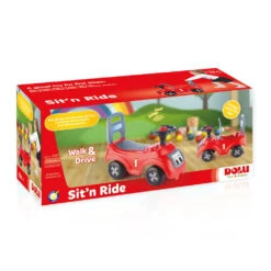 Dolu Sit 'n Ride Rood/Zwart Loopauto 8020 11 Dolu Sit 'n Ride Rood/Zwart Loopauto 8020 -Dirkje || Jollein || bébé-jou Verkoopwinkel dolu sit n ride rood zwart loopauto 8020 verpakking
