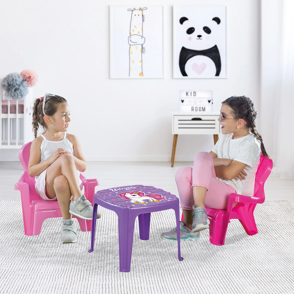 Dolu Unicorn Roze Tafel Met Stoeltjes 2503 - Afbeelding 2