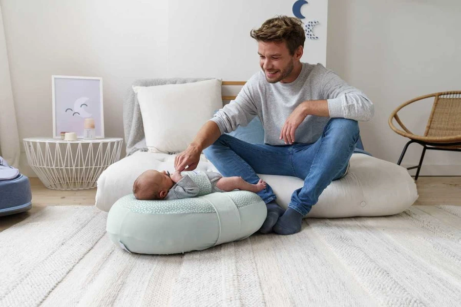 Doomoo Relax Cover Cloudy Kaki Voedingskussenhoes Voor Buddy Of Softy BR07 - Afbeelding 2