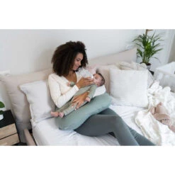 Doomoo Softy Tetra Jersey Green Voedingskussen S33 -Dirkje || Jollein || bébé-jou Verkoopwinkel doomoo softy tetra jersey green voedingskussen s33 1