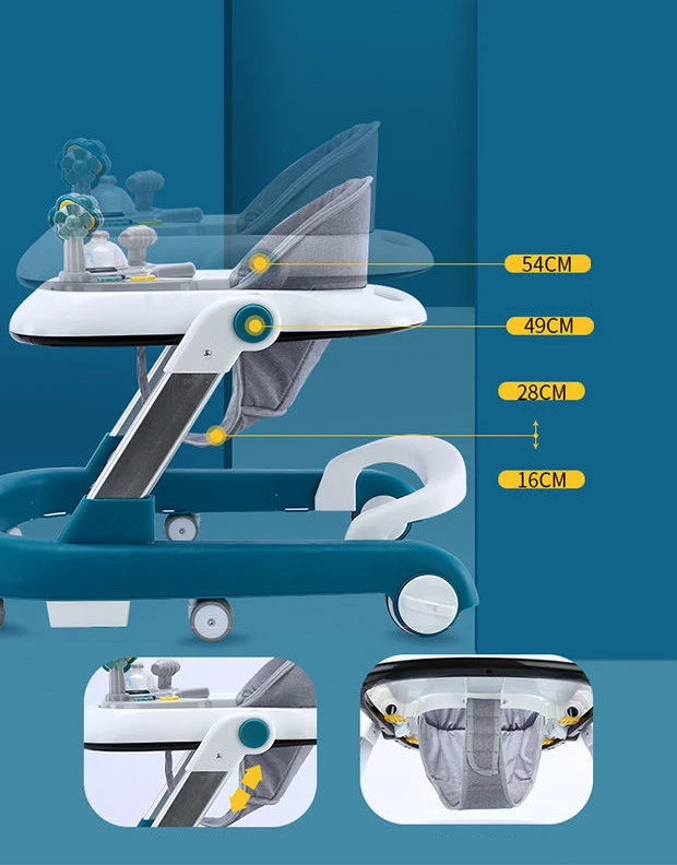 Eco Toys Grijs 2-in-1 Loopstoel HC546172 6 Eco Toys Grijs 2-in-1 Loopstoel HC546172 - Afbeelding 4