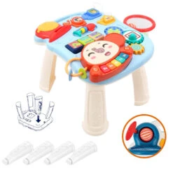 Eco Toys Study Desk Walker Blue Loopwagen HC505277 -Dirkje || Jollein || bébé-jou Verkoopwinkel eco toys study desk walker blue loopwagen hc505277 2