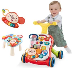 Eco Toys Study Desk Walker Yellow Loopwagen HC505278 -Dirkje || Jollein || bébé-jou Verkoopwinkel eco toys study desk walker yellow loopwagen hc505278 3