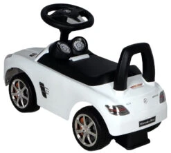 Eco Toys Mercedes SLS Wit Loopauto CLB-332 -Dirkje || Jollein || bébé-jou Verkoopwinkel ecotoys mercedes loopauto wit