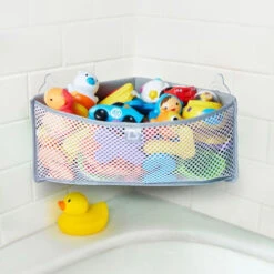 Munchkin High ’n Dry Bath Organizer Grey Badspeeltjes Houder 012511 -Dirkje || Jollein || bébé-jou Verkoopwinkel hoekbadopberger 2 1920x1920