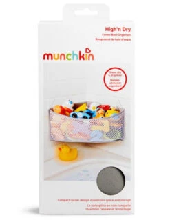 Munchkin High ’n Dry Bath Organizer Grey Badspeeltjes Houder 012511 -Dirkje || Jollein || bébé-jou Verkoopwinkel hoekbadopberger 3 1920x1920