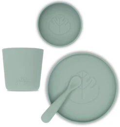 Jollein Ash Green Siliconen Dinerset 705-007-00095 -Dirkje || Jollein || bébé-jou Verkoopwinkel jollein ash green siliconen dinerset 705 007 00095 2