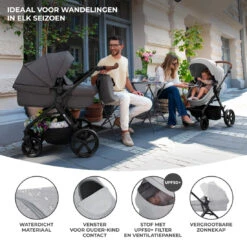 Kinderkraft A-Tour Dark Grey 3-in-1 Kinderwagen Incl. Autostoel KSATOU00DGR3000 -Dirkje || Jollein || bébé-jou Verkoopwinkel kinderkraft a tour dark grey 3 in 1 kinderwagen incl. autostoel ksatou00dgr3000 12
