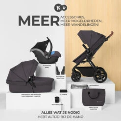 Kinderkraft A-Tour Dark Grey 3-in-1 Kinderwagen Incl. Autostoel KSATOU00DGR3000 -Dirkje || Jollein || bébé-jou Verkoopwinkel kinderkraft a tour dark grey 3 in 1 kinderwagen incl. autostoel ksatou00dgr3000 14