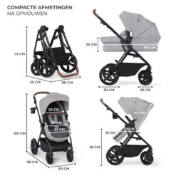 Kinderkraft A-Tour Light Grey 3-in-1 Kinderwagen Incl. Autostoel KSATOU00LGR3000 -Dirkje || Jollein || bébé-jou Verkoopwinkel kinderkraft a tour light grey 3 in 1 kinderwagen incl. autostoel ksatou00lgr3000 13