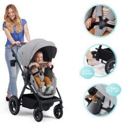 Kinderkraft B-Tour Ash Grey 3-in-1 Combi Kinderwagen Incl. Autostoel KSBTOU00DGR3000 -Dirkje || Jollein || bébé-jou Verkoopwinkel kinderkraft b tour 3 in 1 ash grey wandelwagen ksbtou00dgr3000 13 1920x1920