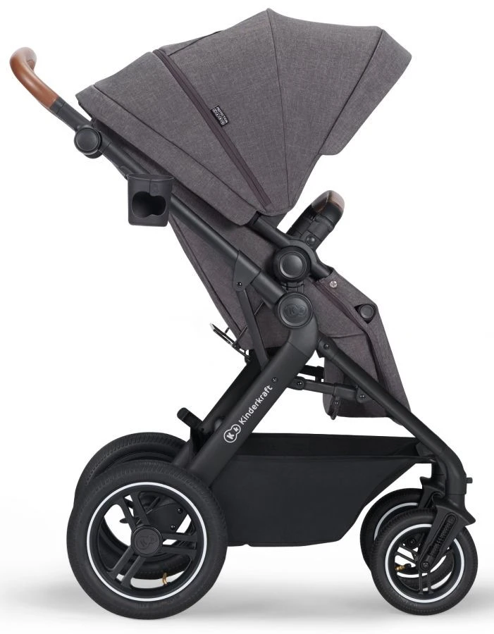 Kinderkraft B-Tour Ash Grey 3-in-1 Combi Kinderwagen Incl. Autostoel KSBTOU00DGR3000 - Afbeelding 5