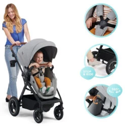 Kinderkraft B-Tour Silver Grey 3-in-1 Combi Kinderwagen Incl. Autostoel KSBTOU00LGR3000 -Dirkje || Jollein || bébé-jou Verkoopwinkel kinderkraft b tour 3 in 1 silver grey wandelwagen ksbtou00lgr3000 10 1920x1920