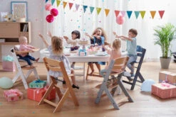 Kinderkraft Enock Grijs/Naturel Houten Meegroei Kinderstoel KKKENOCGRY0000 -Dirkje || Jollein || bébé-jou Verkoopwinkel kinderkraft enock houten kinderstoel 101 2