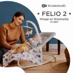 Kinderkraft Felio 2 Forest Yellow Bouncer Wipstoel KBFELI20YEL0000 -Dirkje || Jollein || bébé-jou Verkoopwinkel kinderkraft felio 2 forrest yellow bouncer wipstoel kbfeli20yel0000 10