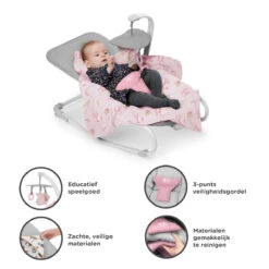 Kinderkraft Felio 2 Peony Rose Bouncer Wipstoel KBFELI20PNK0000 -Dirkje || Jollein || bébé-jou Verkoopwinkel kinderkraft felio 2 peony rose bouncer wipstoel kbfeli20pnk0000 6