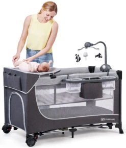 Kinderkraft Leody Pink Campingbed Met Accessoires KCLEOD00PNK00AC -Dirkje || Jollein || bébé-jou Verkoopwinkel kinderkraft leody campingbed met accessoires 1 1920x1920 1