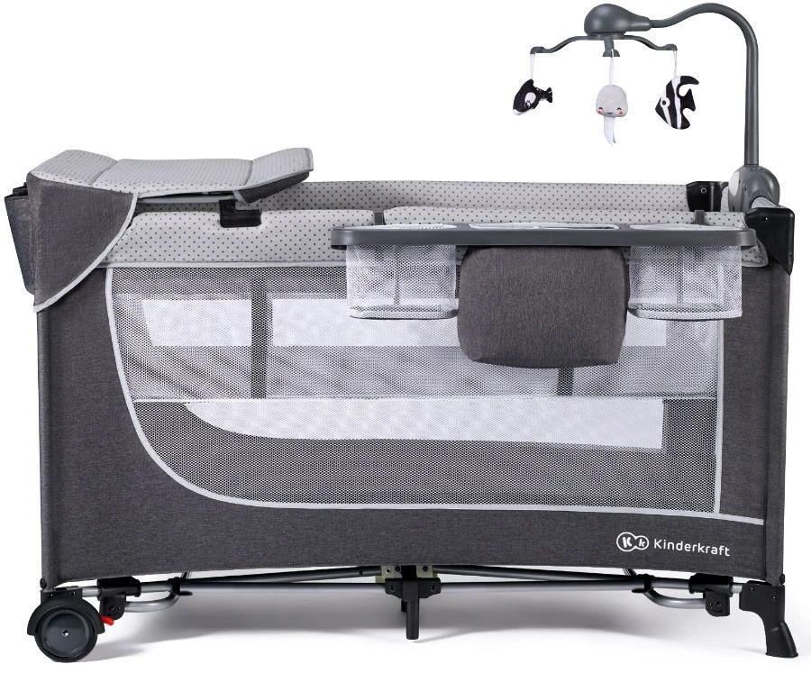 Kinderkraft Leody Grey Campingbed Met Accessoires KCLEOD00GRY00AC 5 Kinderkraft Leody Grey Campingbed Met Accessoires KCLEOD00GRY00AC - Afbeelding 3