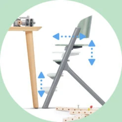 Kinderkraft Livy Olive Green 4-in-1 Meegroeistoel KHLIVY00GRE0000 -Dirkje || Jollein || bébé-jou Verkoopwinkel kinderkraft livy olive green 5