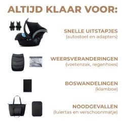 Kinderkraft Prime 2 Venezian Black 3-in-1 Kinderwagen Incl. Autostoel KSPRIM02BLK3000 -Dirkje || Jollein || bébé-jou Verkoopwinkel kinderkraft prime 2 venezian black 3in1 kinderwagen ksprim02blk3000 3