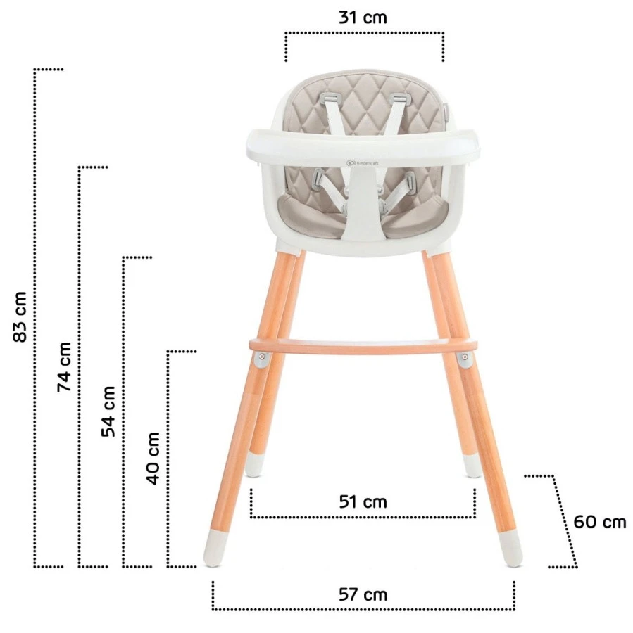 Kinderkraft Sienna Grey 2-in-1 Kinderstoel KKKSIENGRY0000 12 Kinderkraft Sienna Grey 2-in-1 Kinderstoel KKKSIENGRY0000 - Afbeelding 10