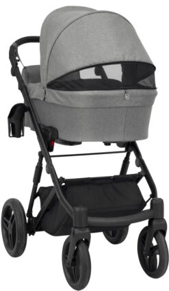 Kunert Lazzio Black Eco-Leather 2-in-1 Kinderwagen LAZ-11-BLACK -Dirkje || Jollein || bébé-jou Verkoopwinkel kunert lazzio 2 in 1 kinderwagen laz 11