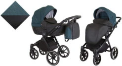 Kunert Talisman Black Green 2-in-1 Kinderwagen TA-04-BLACK -Dirkje || Jollein || bébé-jou Verkoopwinkel kunert talisman black green 2 in 1 kinderwagen ta 04 black 0