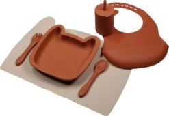 Tryco Leopard Sienna Siliconen Bord TR-392816 -Dirkje || Jollein || bébé-jou Verkoopwinkel leopard sand silicone collection 04 1