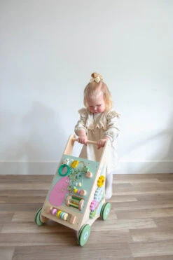 Label Label Barbapapa Houten Activiteiten Loopwagen LLBB-35830 -Dirkje || Jollein || bébé-jou Verkoopwinkel llbb 35830 barbapapa wooden activity walker 01