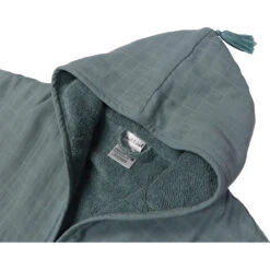 Label Label Silver Blue Badstof/Hydrofiel Badjas LLTT-934673 -Dirkje || Jollein || bébé-jou Verkoopwinkel lltt 934673 bath robe silver blue 05