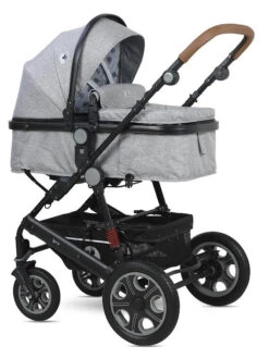 Lorelli Lora Cool Grey Elephants 3-in-1 Combi Kinderwagen Incl. Autostoel 1002128-2123D -Dirkje || Jollein || bébé-jou Verkoopwinkel lorelli lora cool grey elephants 3 in 1 4