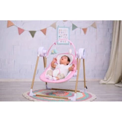 Lorelli Twinkle Beige Babyschommel 1009008-001 -Dirkje || Jollein || bébé-jou Verkoopwinkel lorelli twinkle pink babyswing 1009008 003 5
