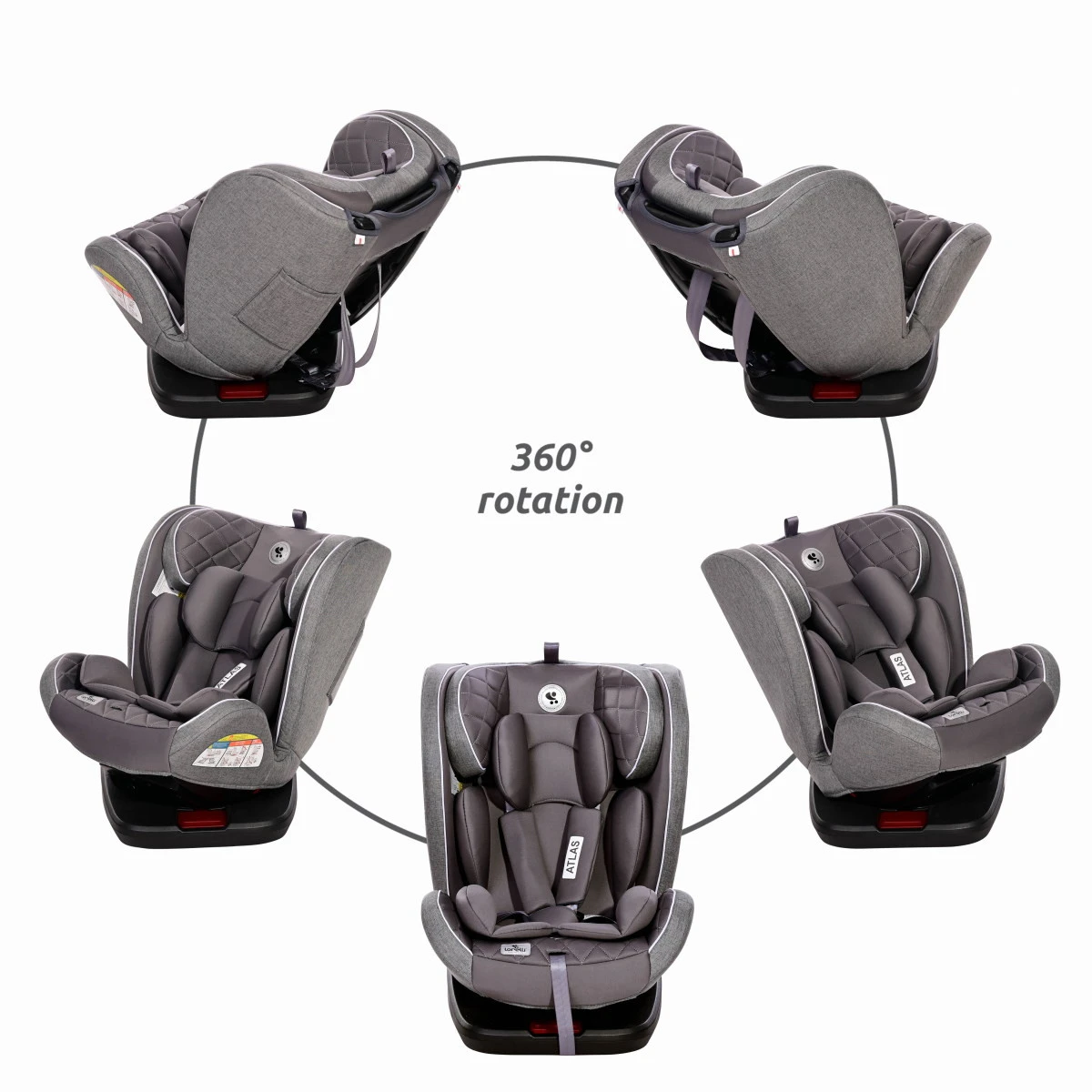 Lorelli Atlas Glacier Grey Isofix 0-36 Kg Autostoel 1007158-2203 - Afbeelding 11