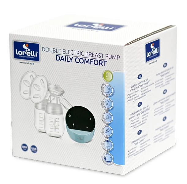 Lorelli Daily Comfort Blue Dubbele Elektrische Borstkolf 1022059-0002 4 Lorelli Daily Comfort Blue Dubbele Elektrische Borstkolf 1022059-0002 - Afbeelding 2