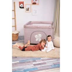 Lorelli Game Zone Cool Grey Pandas Inklapbare Box 1008014-2362 -Dirkje || Jollein || bébé-jou Verkoopwinkel lorelli game zone inklapbare box sfeer 1