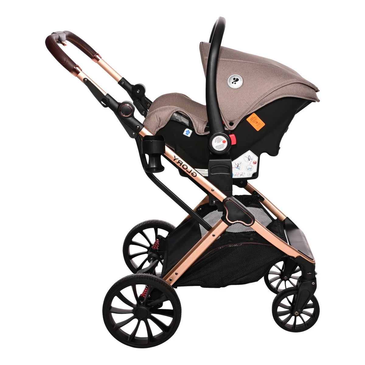 Lorelli Glory Beige 3-in-1 Combi Kinderwagen Incl. Autostoel 1002176-2303 - Afbeelding 11