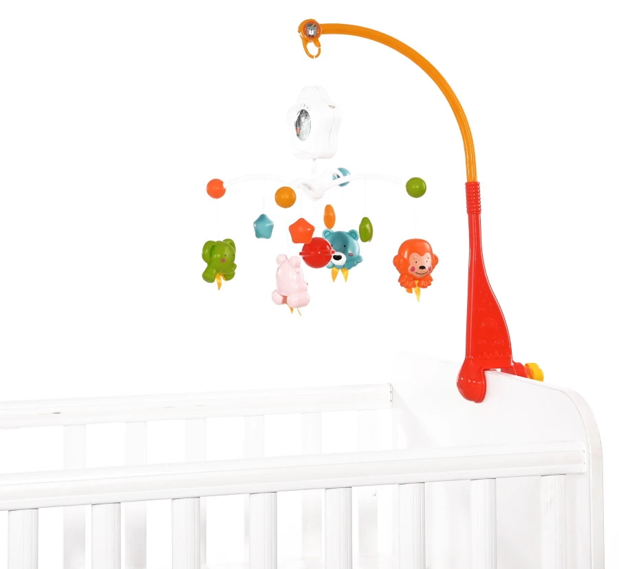 Lorelli Happy Animals Red Muziekmobiel 1031026-0002 3 Lorelli Happy Animals Red Muziekmobiel 1031026-0002