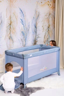 Lorelli Torino Silver Blue Campingbed 1008045-2124 -Dirkje || Jollein || bébé-jou Verkoopwinkel lorelli torino campingbed 1008045 12 2