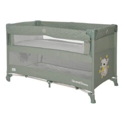 Lorelli Up And Down Iceberg Green Teddy Bear Campingbedje Incl. Bodemverhoger 1008006-2372