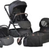 Cangaroo Macan Black 3-in-1 Combi Kinderwagen Incl. Autostoel 2826 -Dirkje || Jollein || bébé-jou Verkoopwinkel macan black kinderwagen