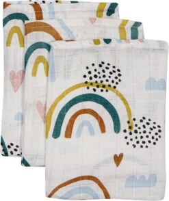 Blush & Blossom Rainbow Hydrofiel Starterset TR-BB4050 -Dirkje || Jollein || bébé-jou Verkoopwinkel mamaloes blush blossom muslin baby starter pack rainbow 03