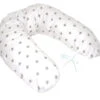 MamaLoes Amy Wit Met Grijze Sterren Voedingskussen 66781 -Dirkje || Jollein || bébé-jou Verkoopwinkel mamaloes amy wit met grijze sterren voedingskussen 66781