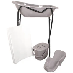 MamaLoes Badstandaard Zwart DM-029b 9 MamaLoes Badstandaard Zwart DM-029b -Dirkje || Jollein || bébé-jou Verkoopwinkel mamaloes badset grijs met zwarte badstandaard 1 1