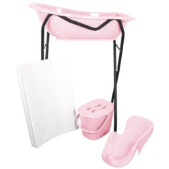 MamaLoes Badstandaard Zwart DM-029b 11 MamaLoes Badstandaard Zwart DM-029b -Dirkje || Jollein || bébé-jou Verkoopwinkel mamaloes badset lichtroze met zwarte badstandaard 1 1