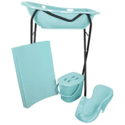 MamaLoes Badstandaard Zwart DM-029b 12 MamaLoes Badstandaard Zwart DM-029b -Dirkje || Jollein || bébé-jou Verkoopwinkel mamaloes badset mint met zwarte badstandaard 1 1